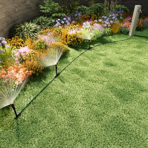Flexible Sprinkler System, Above Ground DIY Irrigation Kit - color: 3Pack