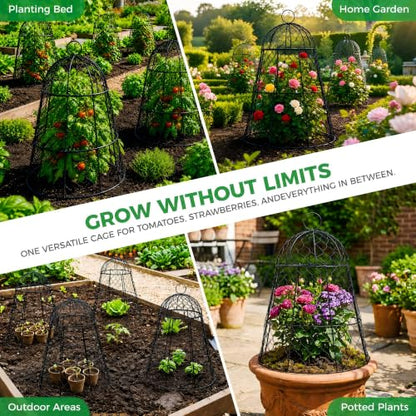 FRUITEAM 12Pcs Wire Plant Covers, 13×15.74in Large Plant Protectors from Animals, Chicken Wire Cloche Plant Cages for Outdoor Plants, Vegetables - size: 12 Pcs