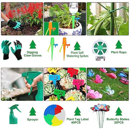 84 PCS Garden Tools Set,10pcs Succulent Tools Set Included 6pcs Large Heavy Duty Aluminum Gardening Hand Tools 12.5IN with Garden Tool Bag,Gloves Sprayer etc.Gardening Gifts for Men Women Garden Gifts