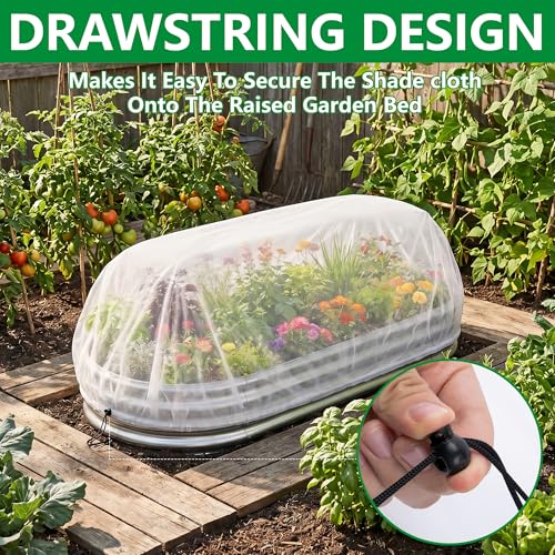 2Pcs Garden Raised Bed Plant Shade Cloth,Non-Woven Sunshade Cover for 4x2ft - color: 2 Pcs