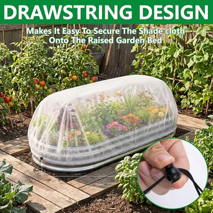 2Pcs Garden Raised Bed Plant Shade Cloth,Non-Woven Sunshade Cover for 4x2ft - color: 2 Pcs