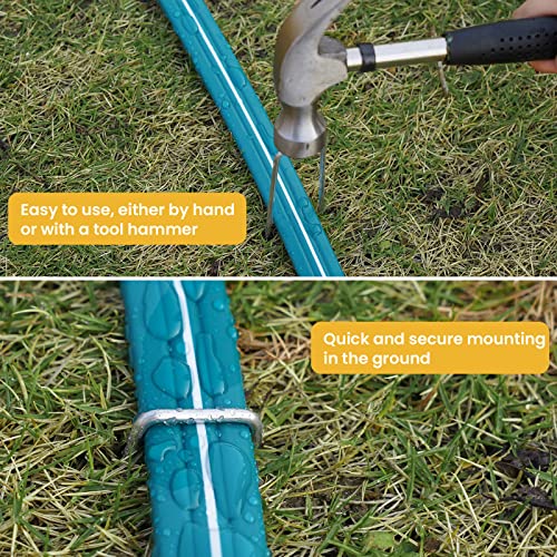 LINEX Sprinkler Soaker Hose 25ft x 2, Garden Lawn Watering Hose with Stakes - size: 50FT(25FT*2pack)