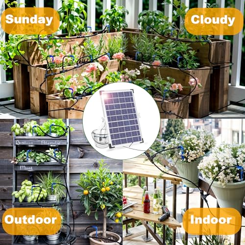 RISINGUP Solar Drip Irrigation System for 30 Potted Plants - size: 30 pots