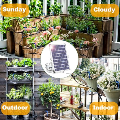 RISINGUP Solar Drip Irrigation System for 30 Potted Plants - size: 30 pots
