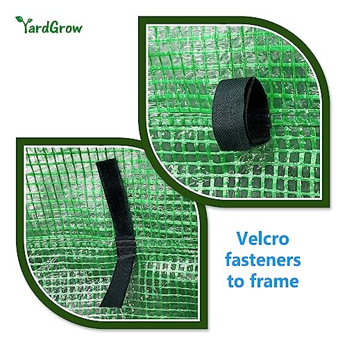 YardGrow Greenhouse Replacement Cover Larger Walk in Outdoor Plant Gardening Greenhouse (Frame Does NOT Included) (Green, 10'x7'x6') - color: Green, 10'x7'x6'