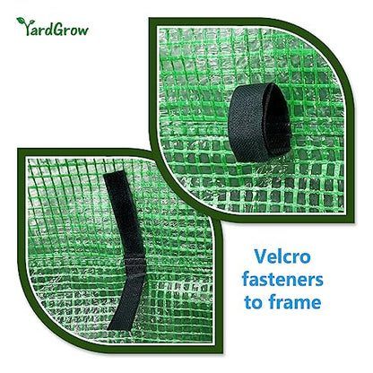 YardGrow Greenhouse Replacement Cover Larger Walk in Outdoor Plant Gardening Greenhouse (Frame Does NOT Included) (Green, 10'x7'x6') - color: Green, 10'x7'x6'