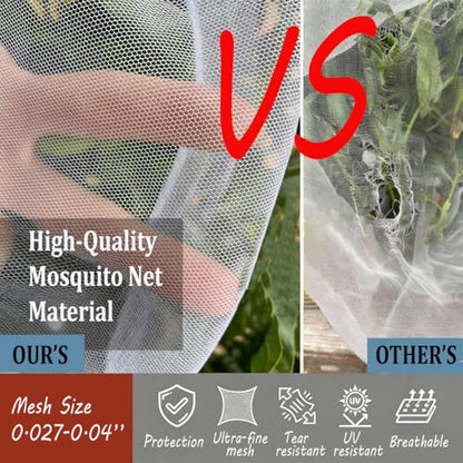 Fruit Tree Netting with Zipper & Drawstring,Garden Plant Net,2Pcs 5.9'x7.2' - size: 2pcs 5.9*7.2FT