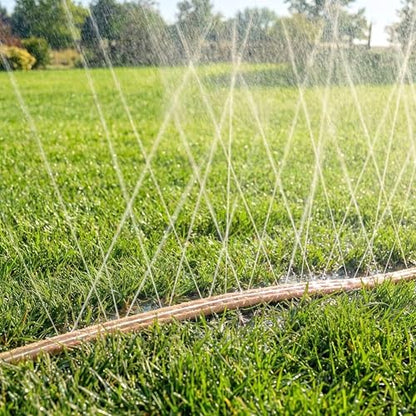 Sprinkler Hose with Holes 15FT, Flat Sprinkler Soaker Hose for Watering - color: Brown, size: 15FT