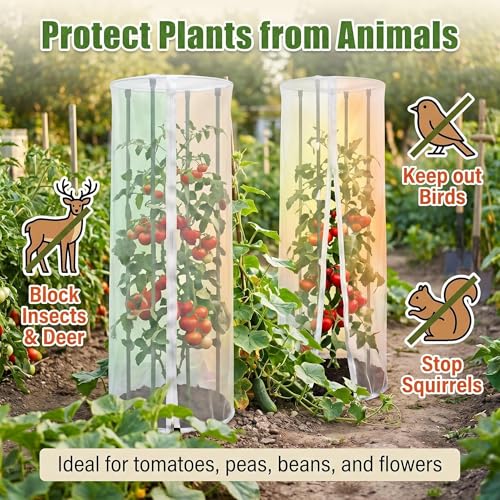 2PCS Round Strawberry and Tomato Trellis Garden Bird Netting