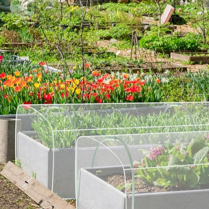 Woanger 2 Pack Garden Netting for Raised Beds with Hoops, for 4x2x1 ft - size: for 4x2x1 ft