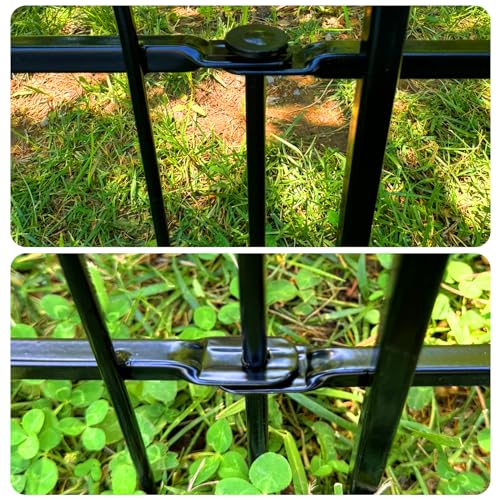 Thealyn Garden Fence 32" H x 24" W (5 Panels, Total 10 ft) - size: 32″ H x 10 ft (5 Panels) Without Gate Latch