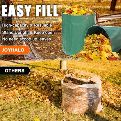 3 Pack 72 Gallon Leaf Bags Reusable with Dustpan Bag - color: Green-40&72 Gallons