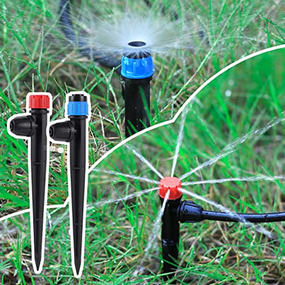 25 Pcs 360° Adjustable Drip Irrigation Spray Emitters - style: 25pcs-Colorful*13 Sprayer*12 Drip