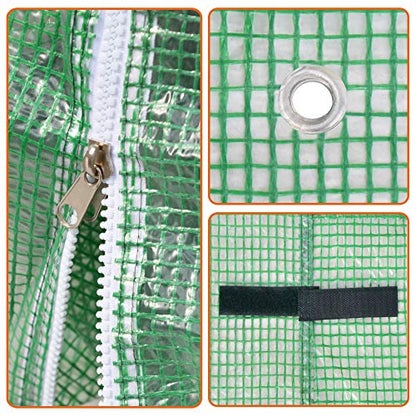 Greenhouse Replacement Cover Outdoor Larger Walk in Greenhouse Replacement Top Tarp(10'X7'X6' (Cover Only))