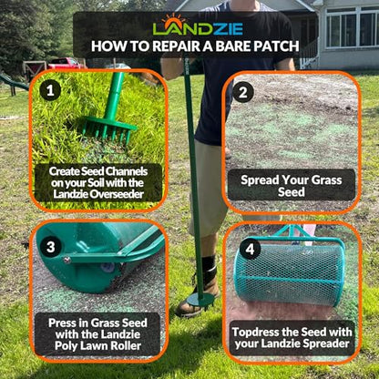 Landzie - Spot Seeder Lawn Tool, Slit Seeder & Aerator