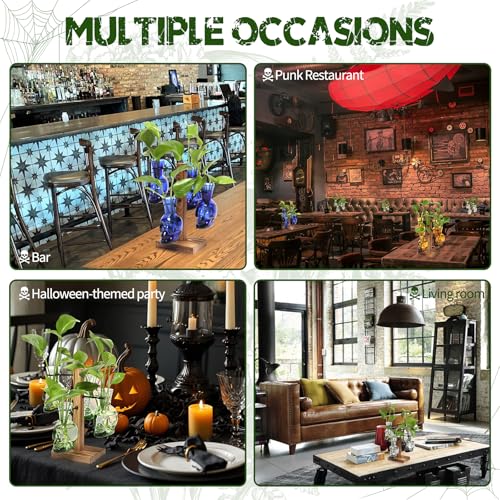 Plants Propagation Stations Skull Glass Propagation Birthday Gift for Women - color: Blue