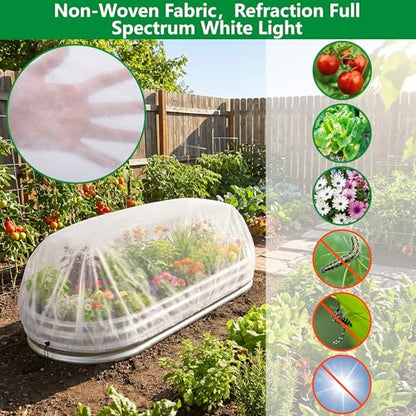 2Pcs Garden Raised Bed Plant Shade Cloth,Non-Woven Sunshade Cover for 4x2ft - color: 2 Pcs