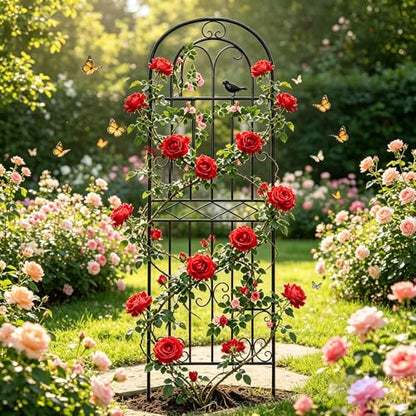2 Pack 70.8"x19.7" Metal Gardon Trellis for Climbing Plants Outdoor, - size: 2P: 70.8" H x 19.7" W
