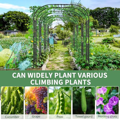 SUNYRISY 87" x 59" x 47.2" Garden Arch Trellis for Climbing Plants Outdoor - size: 87"H x 59"L x 47.2"W