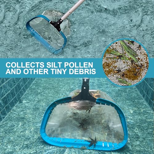 POOLWHALE 17.5" Ultra Fine Mesh Pool Pollen & Sand Skimmer Rake Net - size: 17.5"