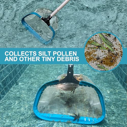 POOLWHALE 17.5" Ultra Fine Mesh Pool Pollen & Sand Skimmer Rake Net - size: 17.5"
