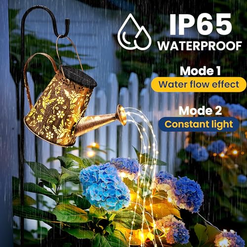 Solar Watering Can Lantern for Outside, Hanging Gift - size: Large - 1 Pack