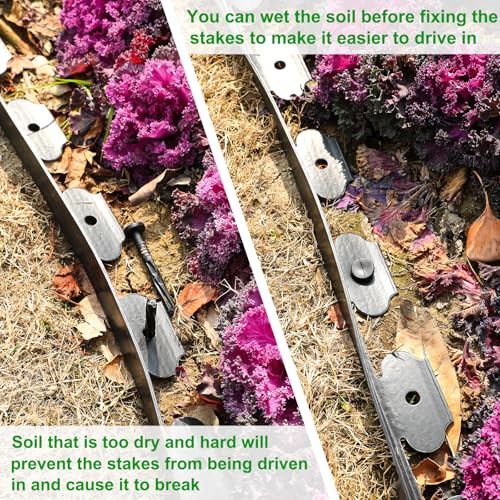 1.5 Inch x 200FT Garden Edging Border,Landscaping with 240pcs Spikes - size: 1.5IN x 200FT