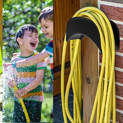 Gardzen 2-Pack Heavy Duty Hose Hanger Wall Mount Black - size: Black - 2 Pack