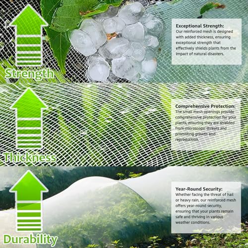 Garden Pest Barrier Netting, Insect Barrier Net 4x26Ft Ultra Fine Netting - size: 4ftx26ft