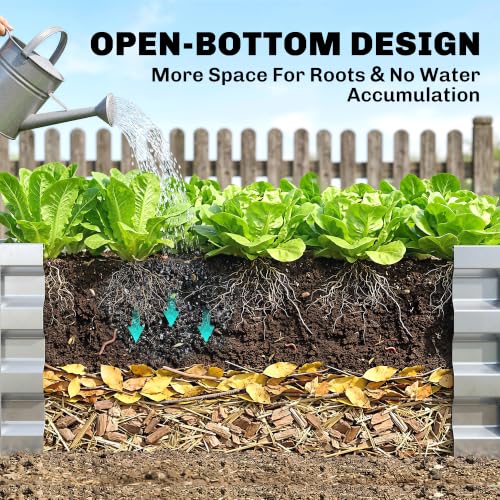 Outsunny 4' x 2' x 1' Galvanized Raised Garden Bed, Silver - color: Silver