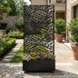 Pia Ricco Planter Box with Trellis, Privacy Planter for Climbing Plants - color: Black-flow Leaf, size: Medium