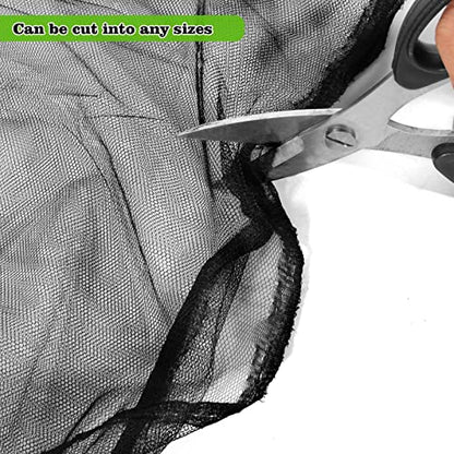 78x10Ft Mosquito Netting Garden Mesh Netting, Fly Bird Net Barrier Hunting Blind Plant Protecting Net, 3x24m,Black - color: Black, size: 10 x 78 ft