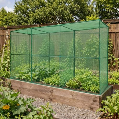Aoodor 12x4x6 FT Crop Cage for Garden - size: 12x4x6 FT