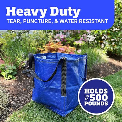 DURASACK Heavy Duty Storage Tote Bag 22-Gallon, Blue, Pack of 4 - color: Blue, size: Pack of 4