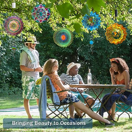 Wind Spinner Mandala Jasmine, Stainless Steel Wind Spinners - color: Mandala Jasmine