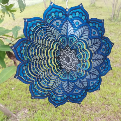 Wind Spinner Outdoor Mandala, Hanging Wind Spinners Garden 10"