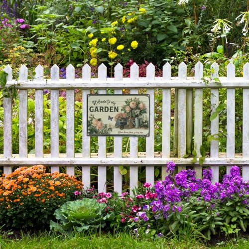 12x8″ Welcome to My Garden Sign, Garden Decor for Outside, 2681 - style: Welcome Garden