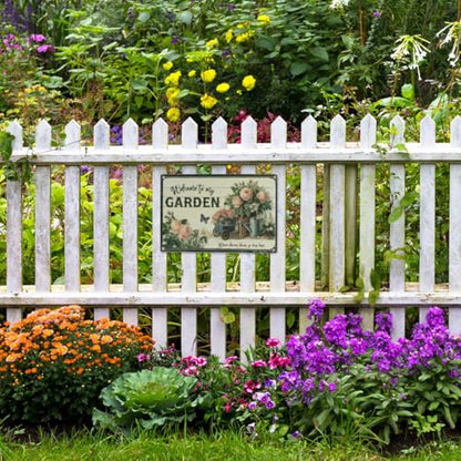 12x8″ Welcome to My Garden Sign, Garden Decor for Outside, 2681 - style: Welcome Garden