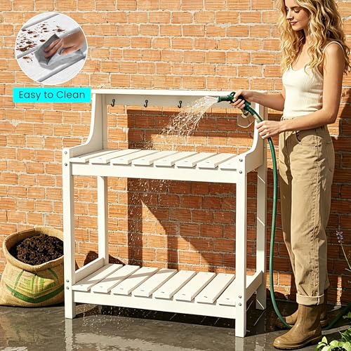 Potting Table–Storage,Workstation - color: White