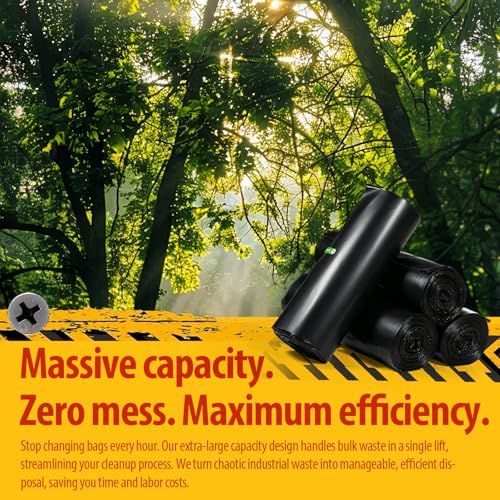 42 Gallon Large Black Trash Bags 33x48in (30 Count) - size: 30 Count (Pack of 1)