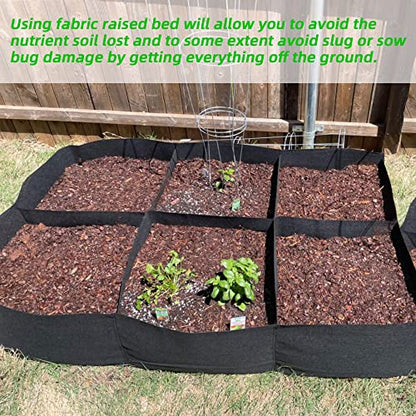 CJGQ Fabric Raised Garden Bed 4x2x1ft Garden Grow Bed Bags for Growing Herbs, Flowers and Vegetables 55 Gallon(2PACK)… - size: 4ft*2ft*1ft-2 Pack
