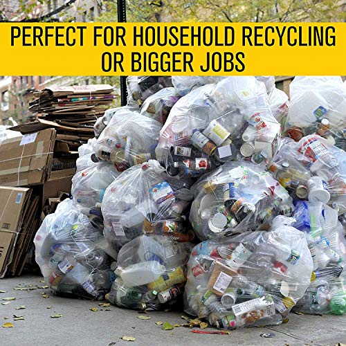 Aluf Plastics 33 Gal Clear Trash Bags, 2.0 MIL (EQ.), 33" x 39" (100 Pk) - style: 33 Gal, 2 Mil Equiv, 100 Count