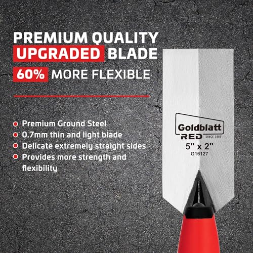 Goldblatt RED Margin Trowel, 5" x 2" Upgraded Ground Blade - style: 5" x 2"
