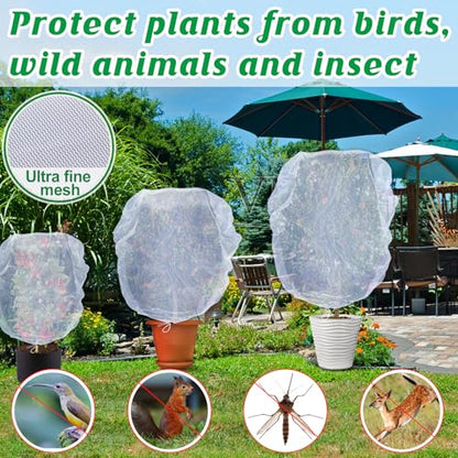 Cosweet 9 Pack Sun Resistant Garden Bird Netting for Plants, 3 Sizes