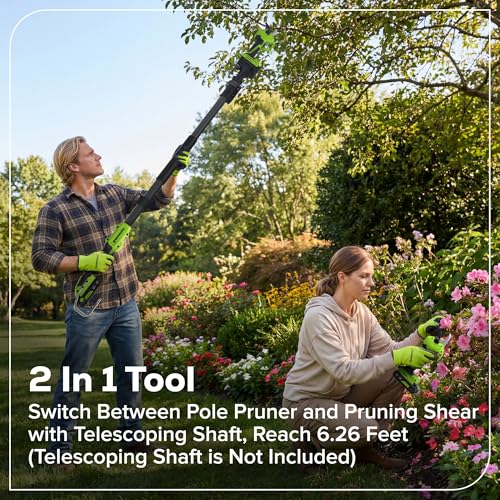 Greenworks 24V 1.25 in Pruning Shear/Lopper, 2.0 Ah Battery and Charger - size: 1.25" (2Ah)