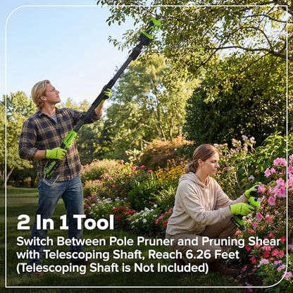 Greenworks 24V 1.25 in Pruning Shear/Lopper, 2.0 Ah Battery and Charger - size: 1.25" (2Ah)