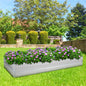 Galvanized Raised Garden Bed Kit, Metal Planter for Vegetables & Herbs, 8.3x3x1FT, Easy Assembly - size: 8.3x3x1FT