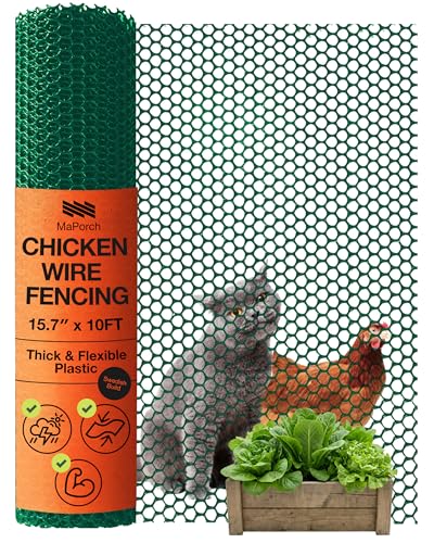 MaPorch Plastic Chicken Wire Fencing, Under Bed Blocker for Pets 1pk - color: Hunter Green, size: Pack of 1
