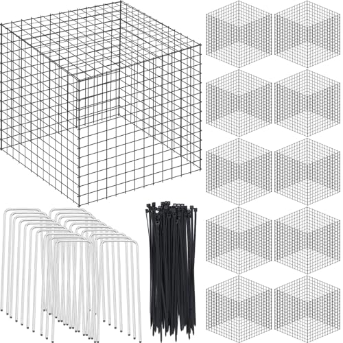 Zubebe 10 Pack Small Wire Plant Protectors Mesh, Thickness 2mm, Dark Green - color: Dark Green, size: Thickness 2mm