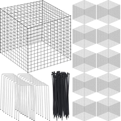 Zubebe 10 Pack Small Wire Plant Protectors Mesh, Thickness 2mm, Dark Green - color: Dark Green, size: Thickness 2mm